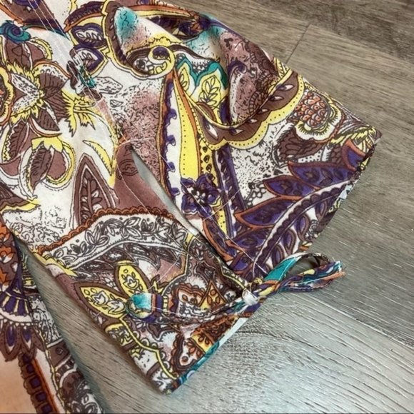 Parsley & Sage size M Mixed Print zip up blouse - Picture 5 of 9